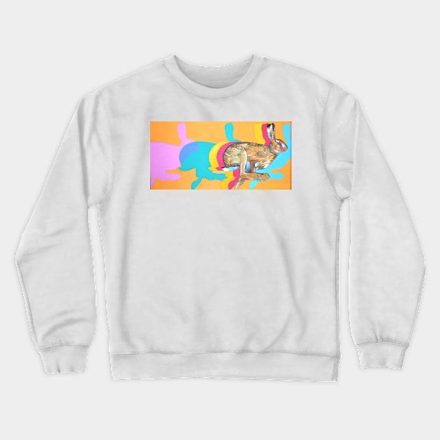 Rabbit Crewneck Sweatshirt by StillSmokingART